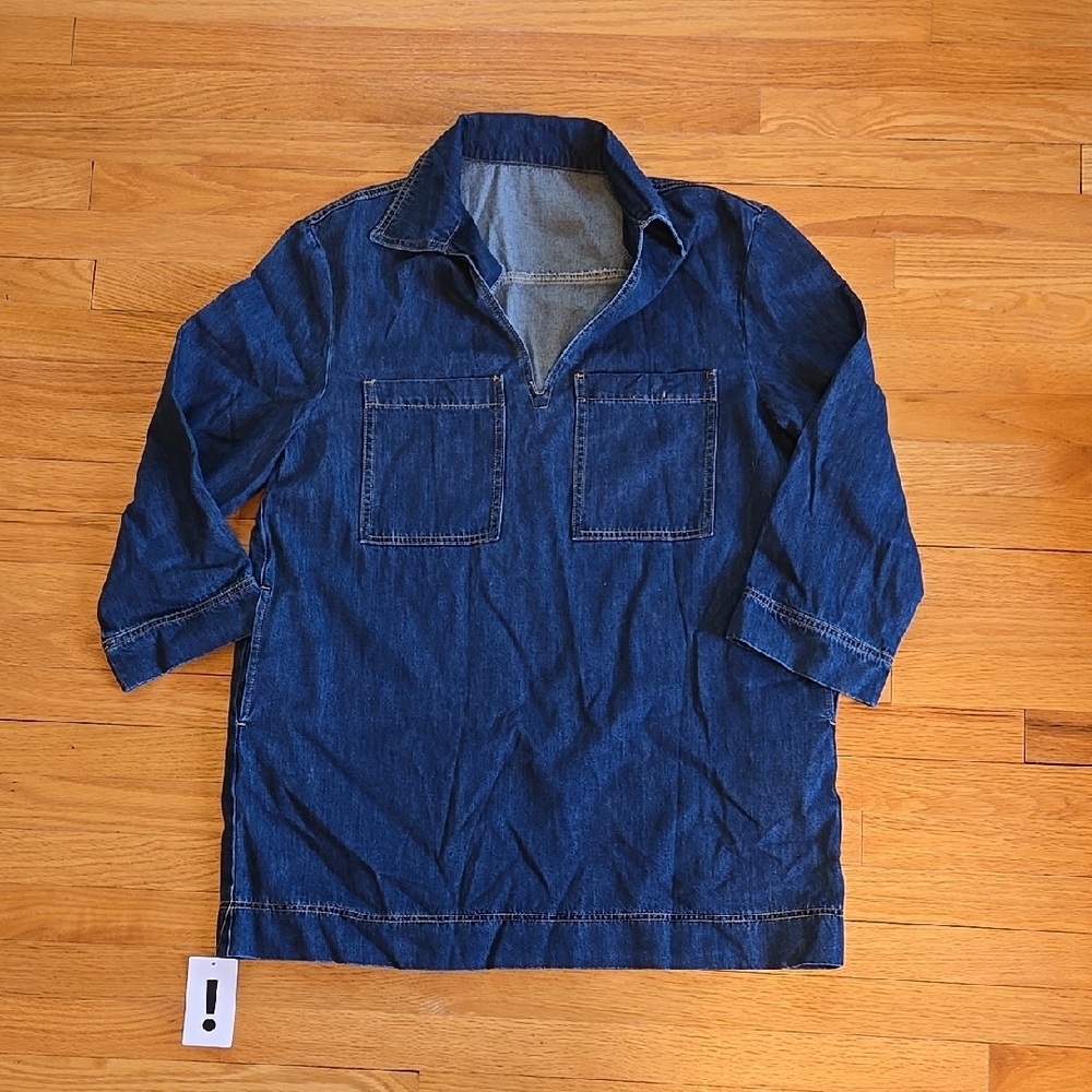 Blue Denim Tunic Top